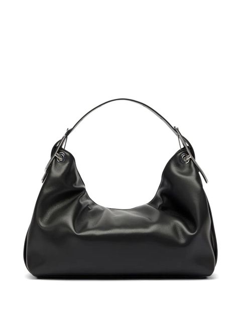 Diesel D-Line buckle-detail shoulder bag - Black