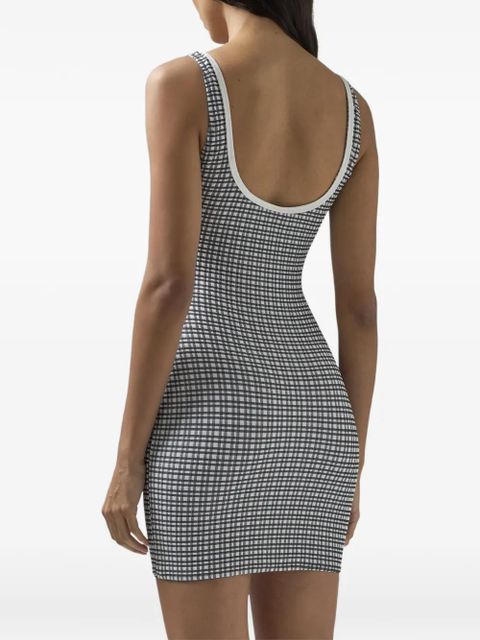 GCDS gingham-pattern mini dress - Grey
