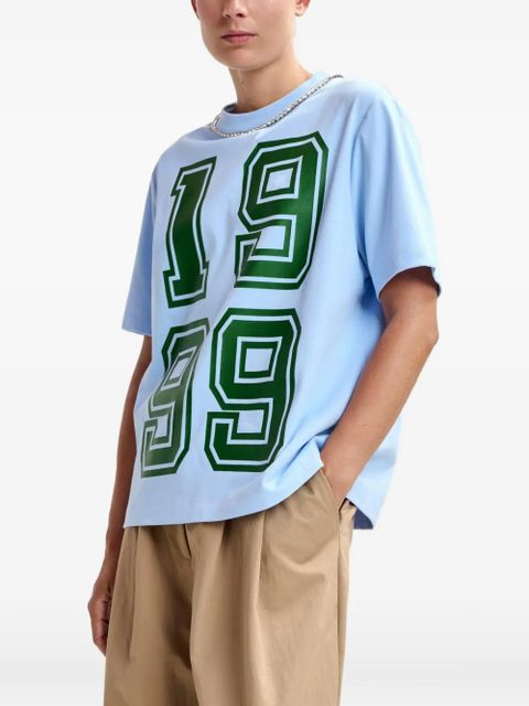 Essentiel Antwerp Jisos number-print T-shirt - Blue