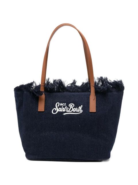 MC2 Saint Barth City embroidered fringed tote bag - Blue - zdjęcie produktu nr 1