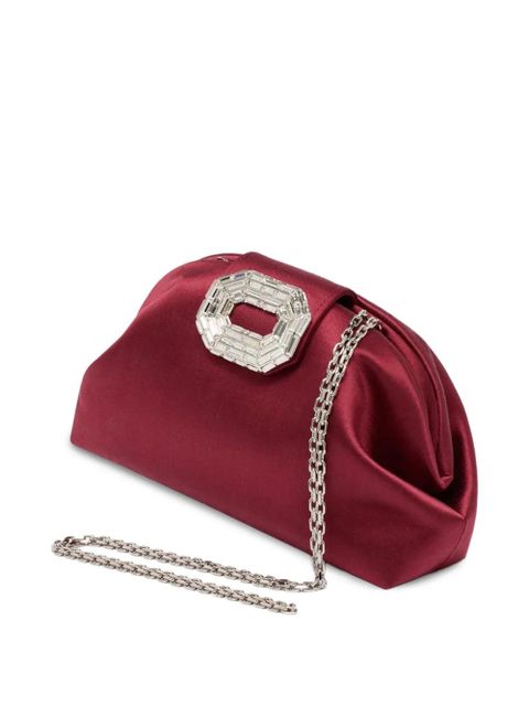 Amina Muaddi embellished chain clutch bag - Red - zdjęcie produktu nr 2