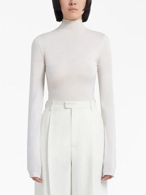 Marni high-neck ribbed jumper - White - zdjęcie produktu nr 2