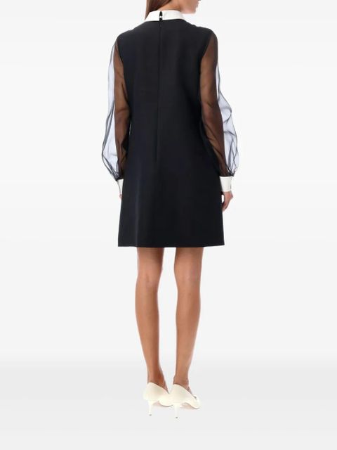 Valentino Garavani sheer sleeves dress - Black - zdjęcie produktu nr 2
