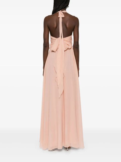 Blumarine floral-appliqué maxi dress - Pink