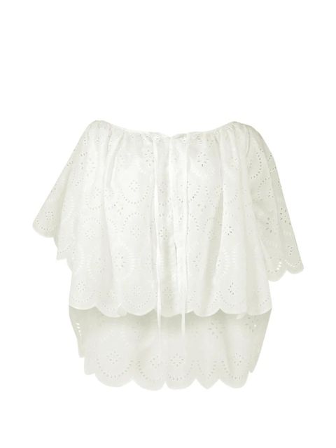 Faithfull the Brand Fondaco scalloped top - White - zdjęcie produktu nr 1