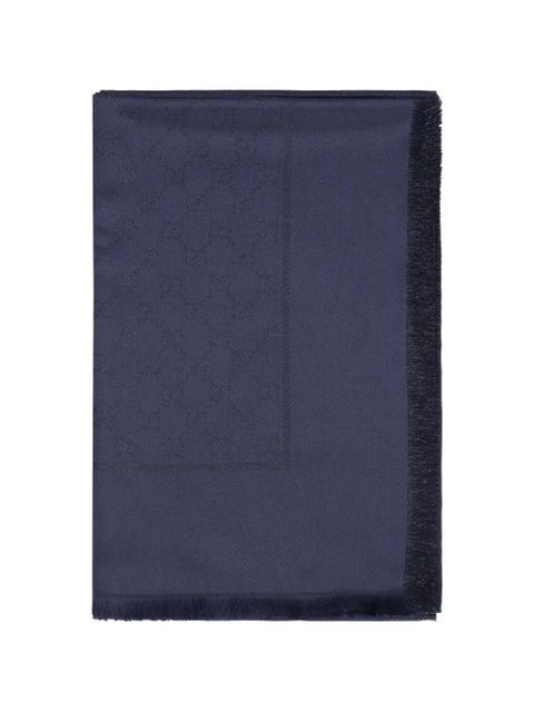Gucci GG fringed shawl - Blue - zdjęcie produktu nr 1