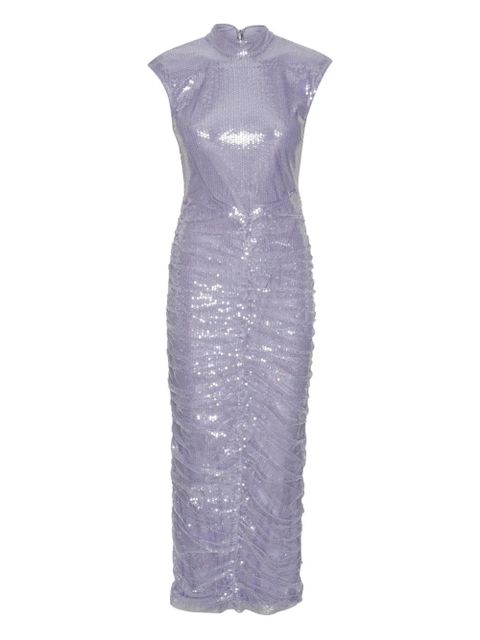 ROTATE BIRGER CHRISTENSEN sequin high-neck midi dress - Purple - zdjęcie produktu nr 1