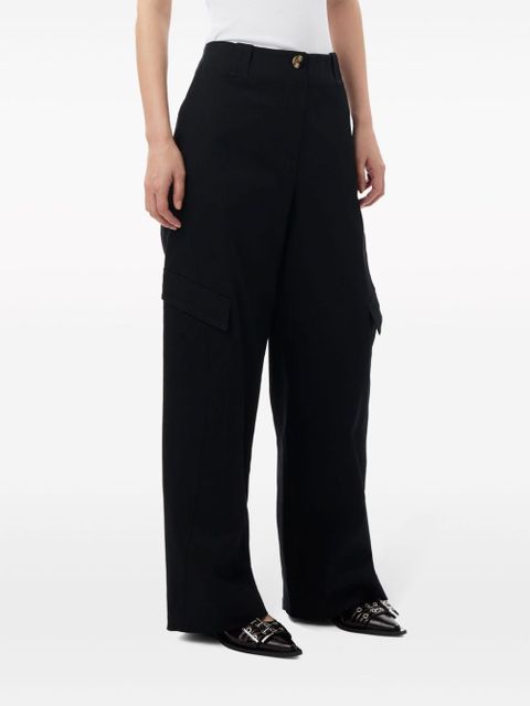 GANNI wide-leg trousers - Black