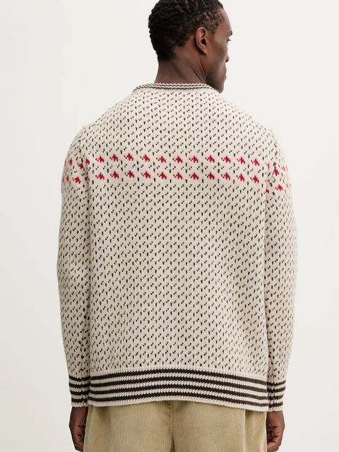 Mammut sweter wełniany Mammut x Cabourn Direttissima kolor beżowy ciepły 1014.07060 - zdjęcie produktu nr 2