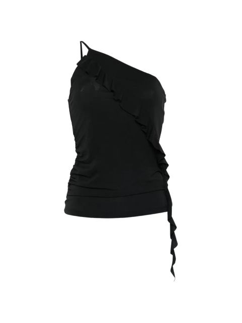 PINKO ruffled one-shoulder top - Black - zdjęcie produktu nr 1