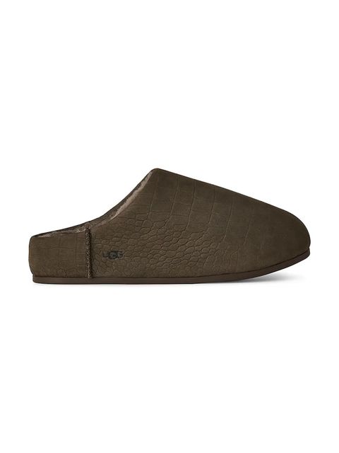 UGG kapcie nubukowe W Elea Embossed Slip-On