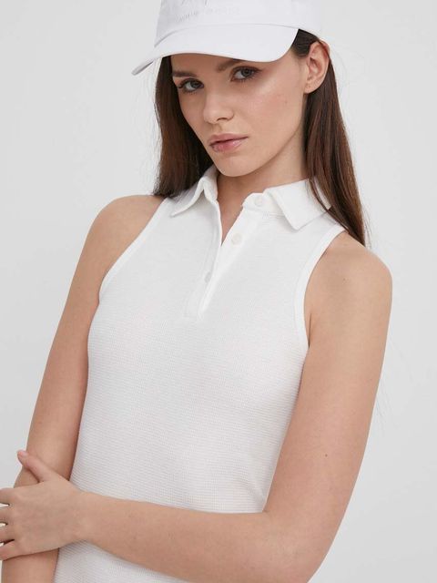 Calvin Klein Jeans sukienka bawełniana kolor biały mini dopasowana J20J223416