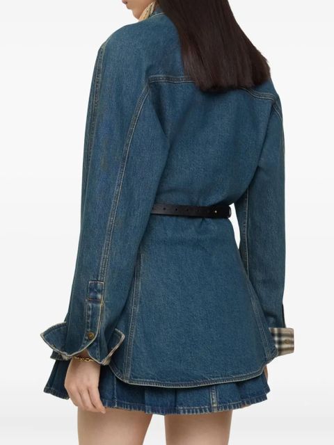 Burberry press-stud denim shirt - Blue