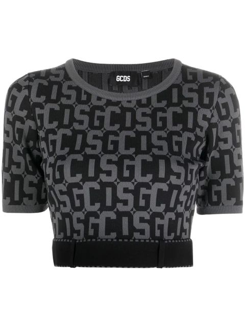 GCDS Matilda monogram cropped top - Black - zdjęcie produktu nr 1