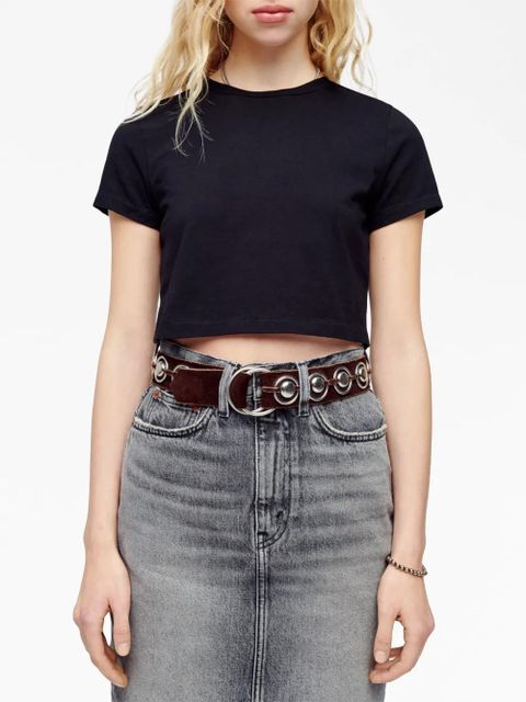 RE/DONE short-sleeve cropped T-shirt - Black