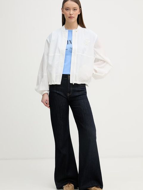 Calvin Klein Jeans T-shirt damski bawełniany z elastanem - zdjęcie produktu nr 1