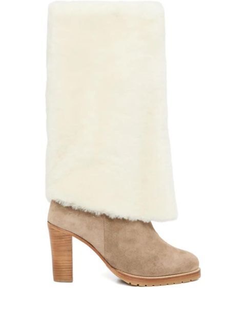 Yves Salomon shearling boots - Neutrals - zdjęcie produktu nr 1