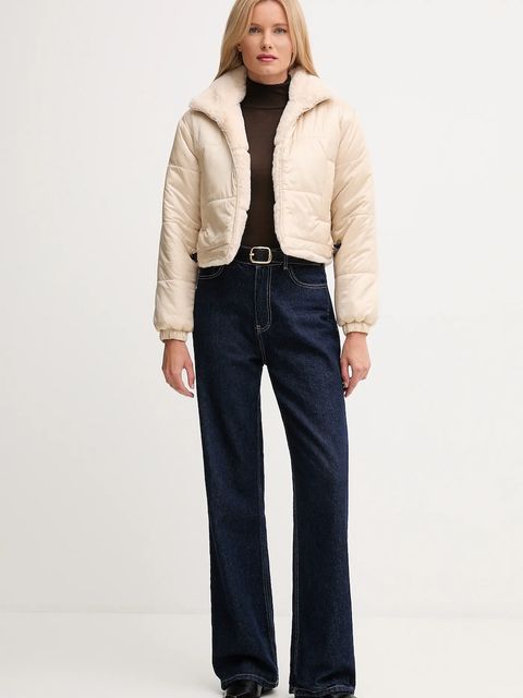 Save The Duck kurtka dwustronna YUKI kolor beżowy zimowa D32492W.FURY21