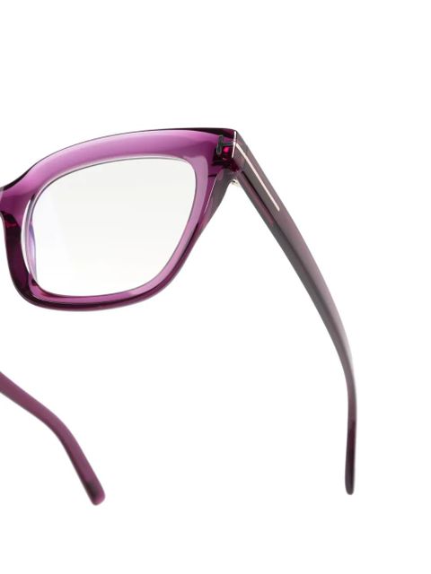 TOM FORD Eyewear square-frame clear-lenses glasses - Purple