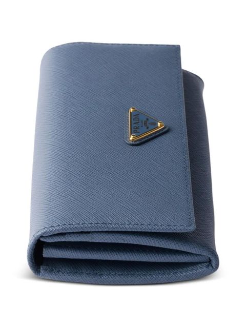Prada large Saffiano leather wallet - Blue