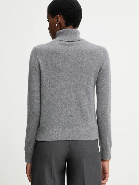 United Colors of Benetton sweter kaszmirowy kolor szary lekki z golfem 1033D202D - zdjęcie produktu nr 2