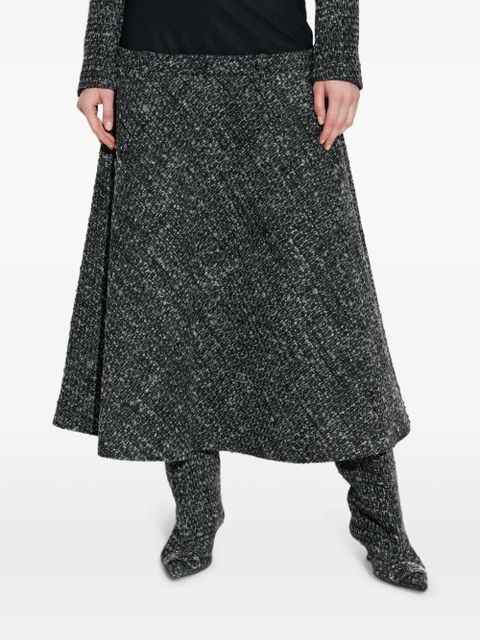 Diesel panelled high-waisted midi skirt - Grey