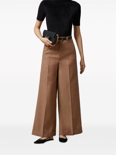 Gucci Square G-jaquard wide-leg trousers - Neutrals