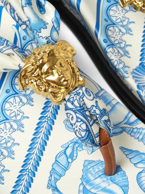 Versace Underwater Barocco La Medusa sandals - Blue