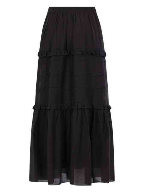 MARANT ÉTOILE ruffled tiered maxi skirt - Black - zdjęcie produktu nr 2