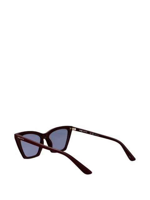 Alexander McQueen cat-eye frame sunglasses - Brown