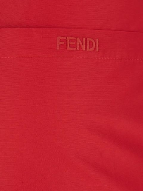 FENDI logo-detail trousers - Red