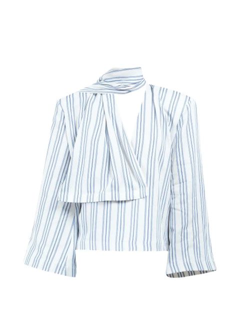 Rowen Rose striped scarf shirt - White - zdjęcie produktu nr 1
