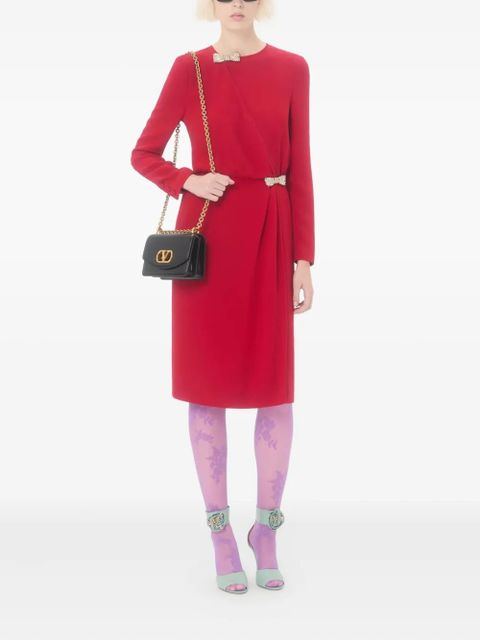 Valentino Garavani bow-detail midi dress - Red
