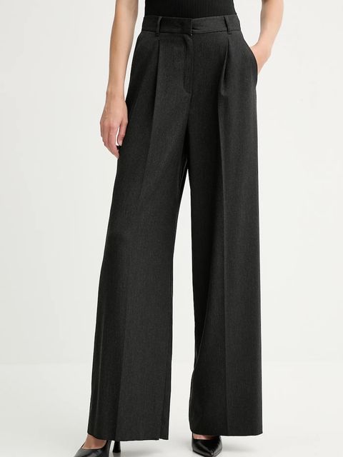 Marella spodnie Emme by Marella damskie kolor szary szerokie high waist 2525136151200 - zdjęcie produktu nr 1