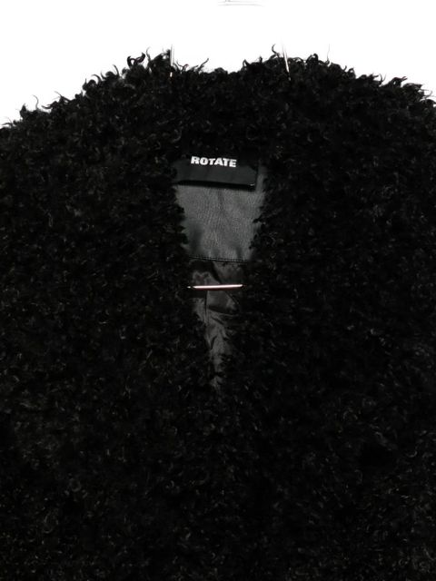 ROTATE BIRGER CHRISTENSEN long-sleeves faux-fur coat - Black - zdjęcie produktu nr 2