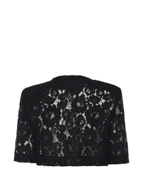 PINKO Lace Spencer button-up cotton jacket - Black - zdjęcie produktu nr 2