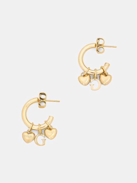 Guess kolczyki damskie ze stali nierdzewnej G TALISMAN - zdjęcie produktu nr 2