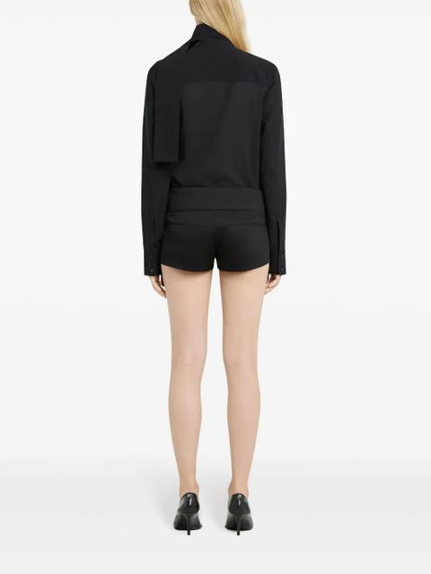 Courrèges scarf-detail blouse - Black