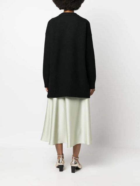 Jil Sander long-sleeve crew-neck wool jumper - Black