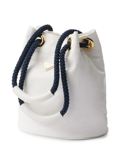 Prada small Mariner bucket bag - White