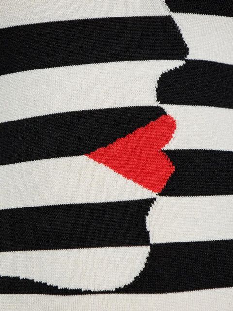 Balmain striped mini dress - White