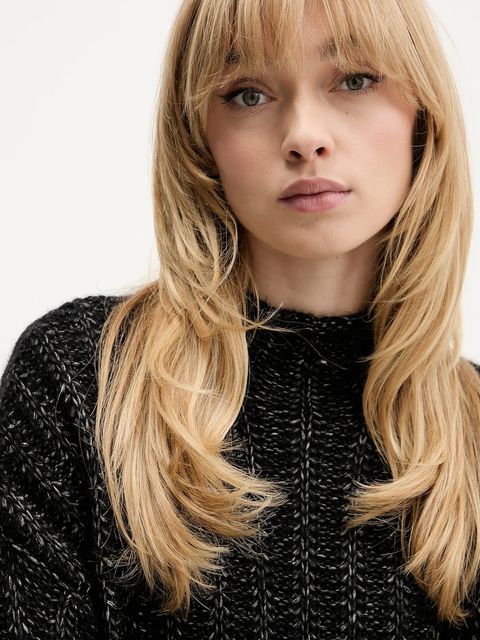 HUGO sweter z dodatkiem wełny damski kolor czarny ciepły z półgolfem 50550210