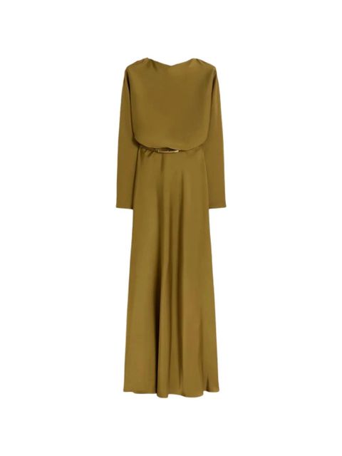 Max Mara satin belted maxi dress - Green - zdjęcie produktu nr 1