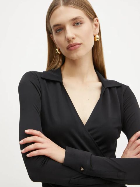 Marciano Guess bluzka ILARY damska kolor czarny gładka 5RGP00 6295A