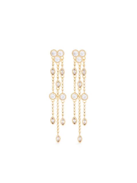 Maje rhinestone-embellished drop earrings - Gold - zdjęcie produktu nr 1