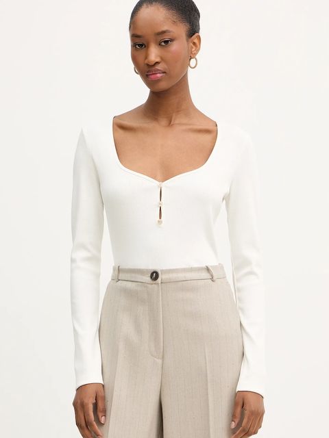 Morgan longsleeve kolor beżowy TKARA - zdjęcie produktu nr 1