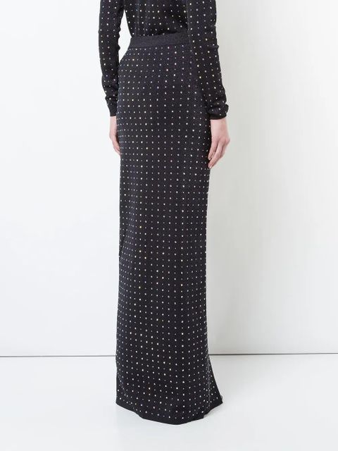 Balmain crystal-embellished maxi skirt - Black - zdjęcie produktu nr 2