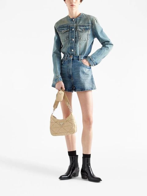 Prada Padded Re-Nylon shoulder bag - Neutrals