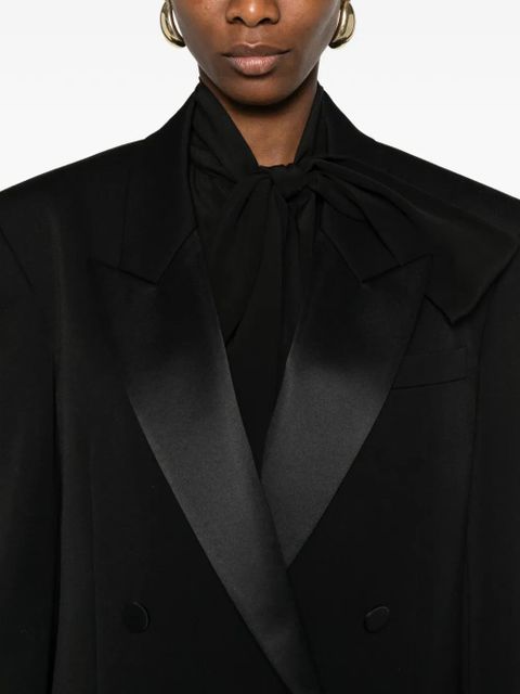 Saint Laurent double-breasted peak-lapel blazer - Black