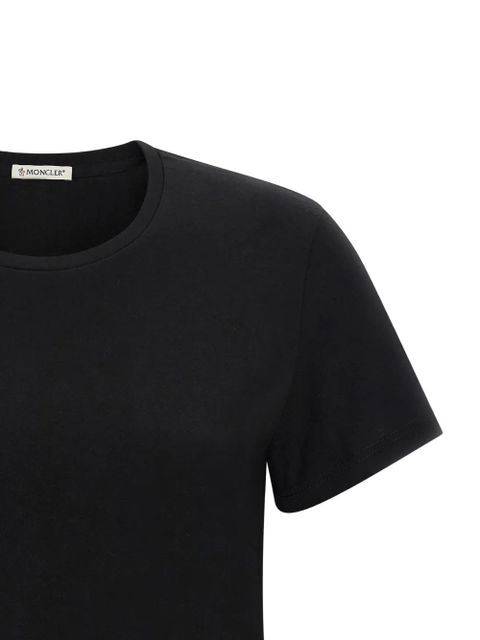Moncler logo-patch crew-neck T-shirt - Black
